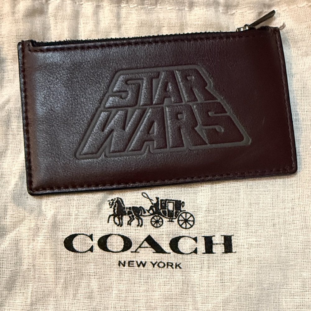 Coach x Star Wars Dark Brown Leather card Holder